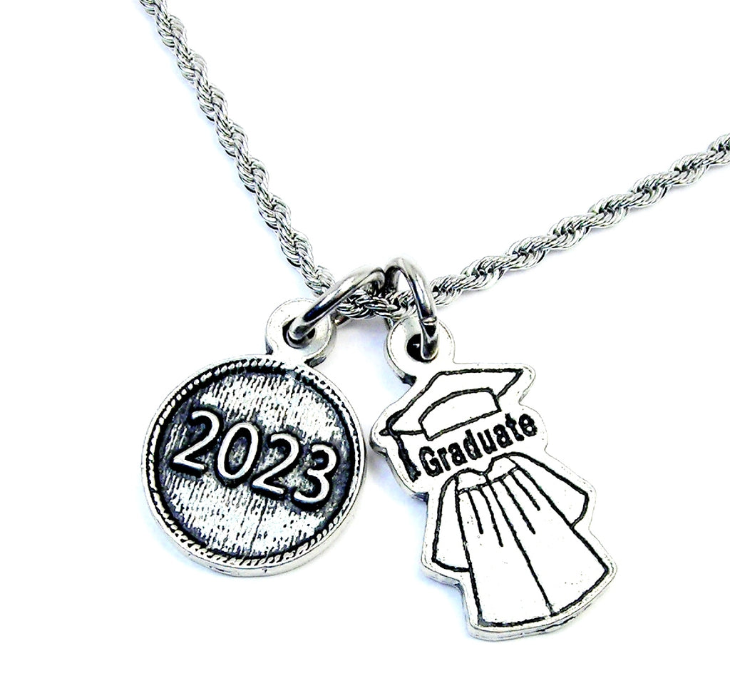 Buy Inspirational 2023 2024 Graduation Charm Bracelet Necklace With She  Believed She Could Graduation Jewelry Gift for Girls Women Online in India  - Etsy